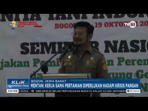 KLIK INDONESIA PAGI TVRI 19 OKTOBER 2022=KERJA SAMA PERTANIAN DIPERLUKAN HADAPI KRISIS PANGAN