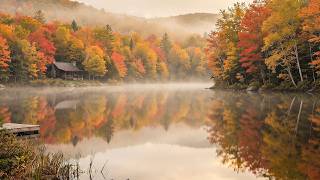 3 Hours of Peaceful Piano Music — Autumn Lake Views for Relaxation, Sleep & Study