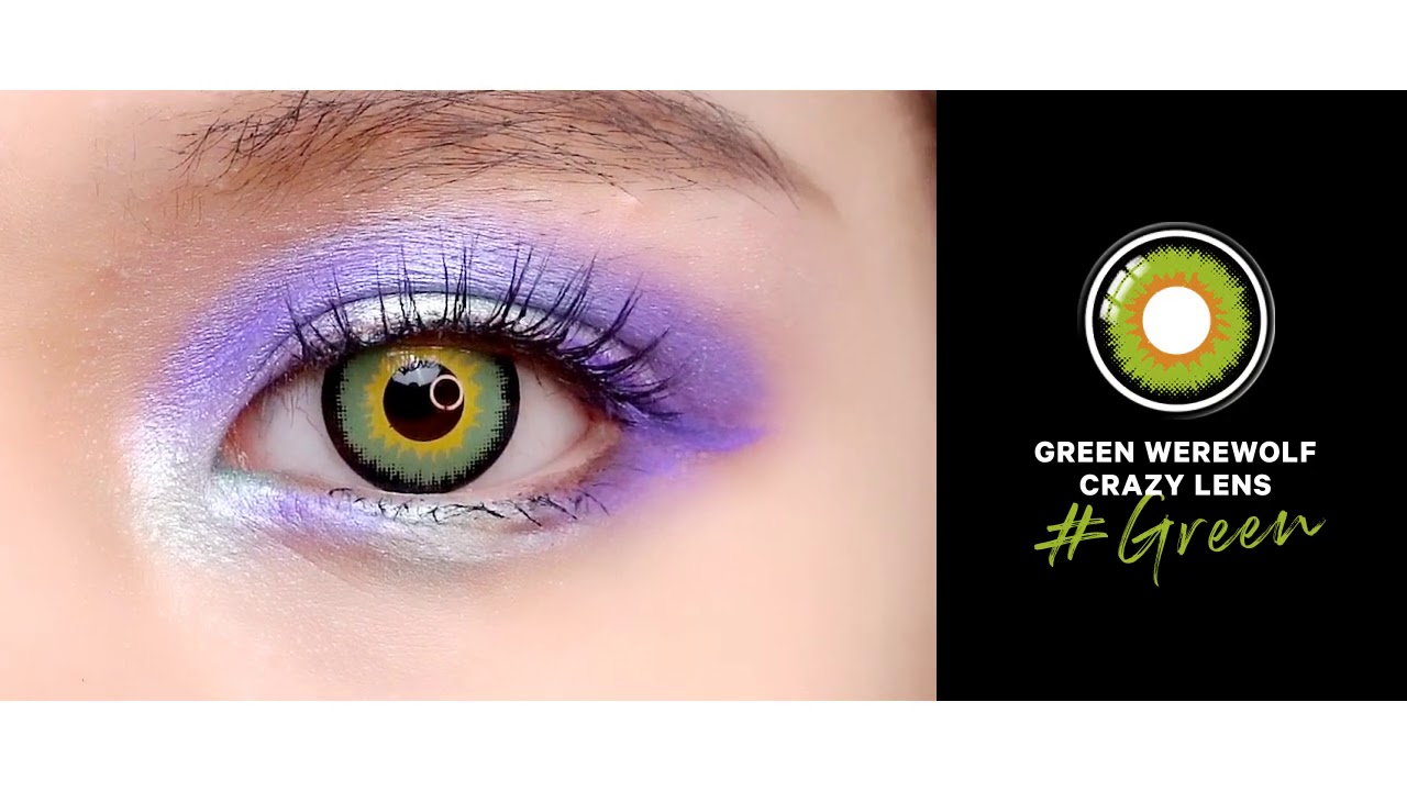 HoneyColor.com Colored Contact Lenses: Green Werewolf Crazy Lens