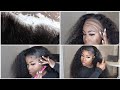 *DETAILED* WIG INSTALL: BLEACHING KNOTS , MATCHING LACE TO SKIN, BABY HAIRS ETC. | CURLYME