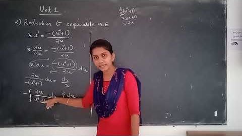 First order ordinary differential equation - Revision