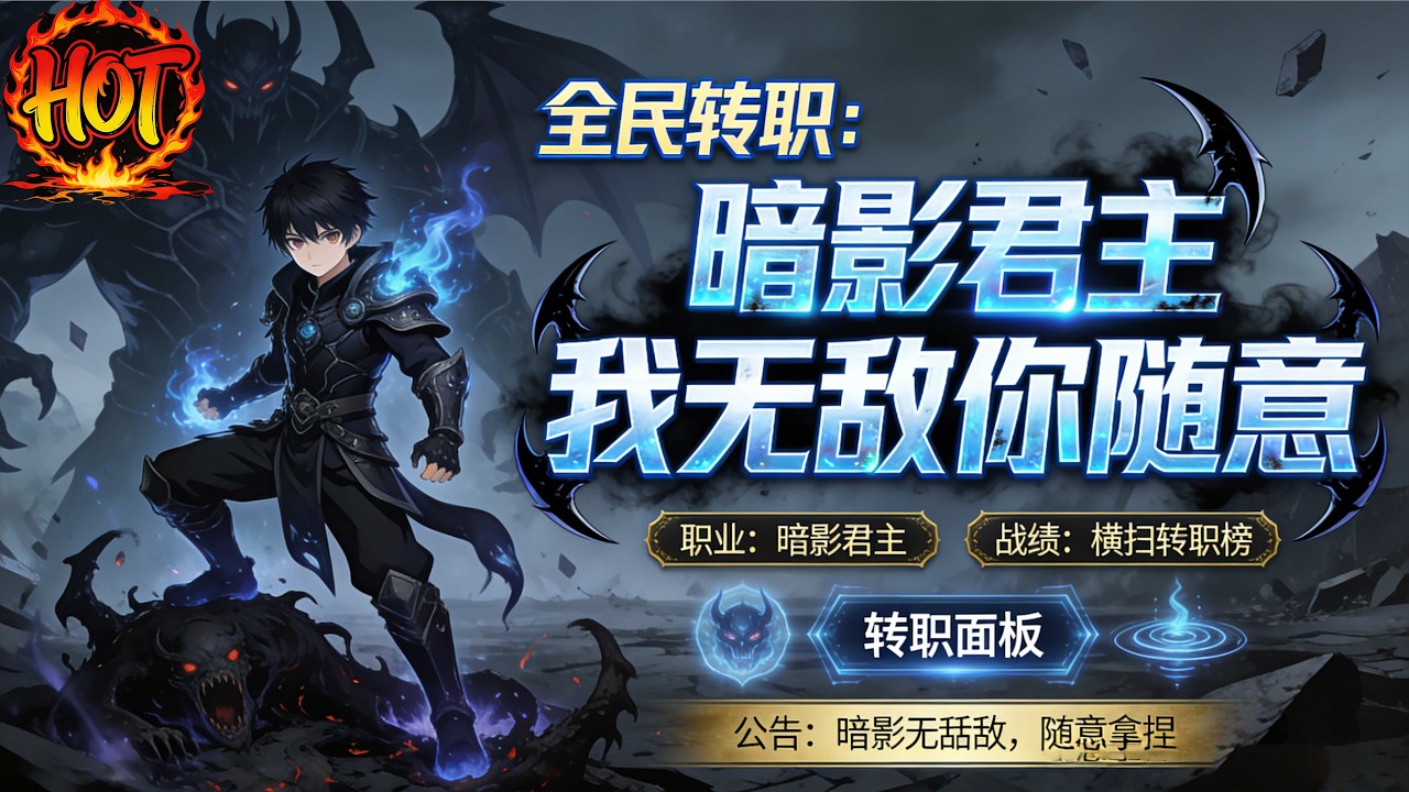 ✨【强推】《全民转职：暗影君主我无敌你随意》第1~100集丨游戏入侵现实，王星宇觉醒隐藏职业暗影法师，获神级天赋“暗影君主”，凭借逆天能力横扫副本#穿越 #末世 #异能 ##动态漫画# 漫野推文