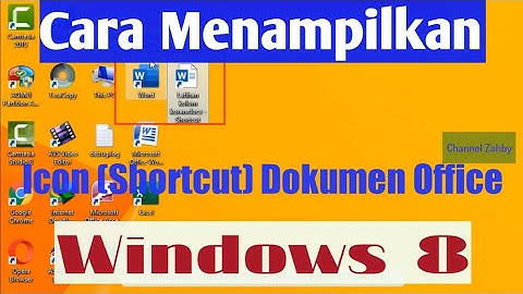 Cara Menampilkan Icon (Shortcut) Dokumen Office di Windows 8 by Channel Zahby