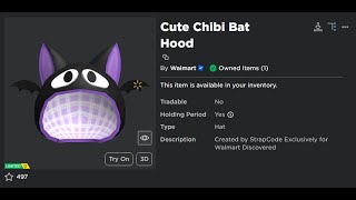How To Get The Cute Chibi Bat Hood Ugc Limited Roblox