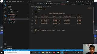 💻⚙️💻 PROGRAM KASIR SEDERHANA (CODING DAN HASIL CODINGANNYA) - Tugas UAS mahasiswa TI smester II