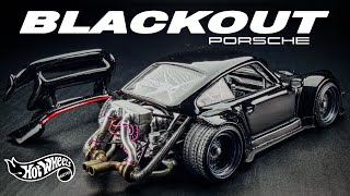 Transforming Porsche 911 Carrera with RWB body kit & engine details HotWheels Custom