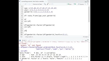 Converting numeric into factor variables in R Studio (includes adding labels to factor levels)