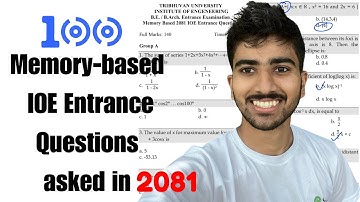 IOE Entrance Examiation 2082!! 2081 Past Questions and Tricks