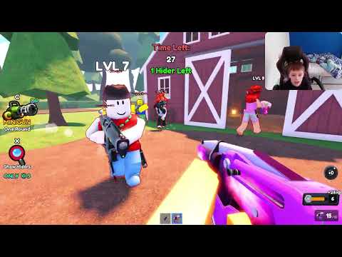 Charlie playing Hide or oof on Roblox