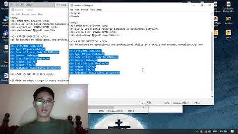How to create curriculum vitae using html (basic)