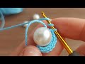 Super Easy Crochet Knit with a Pearl - Tığ İşi İnci İle Yapılan Örgü Modeline Bayılacaksınız