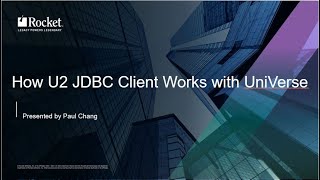 How U2 JDBC Client Works with UniVerse