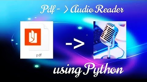 Make pdf file to Audio Reader using Python | Modules pyttsx3,PyPDF2