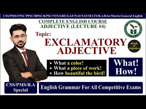 Exclamatory Adjective| Adjectives| Parts of Speech
