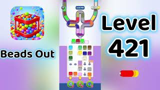 Beads Out Level 421  Walkthrough 🧩✨ | Tricky Bead Puzzle Solution | Go Answer