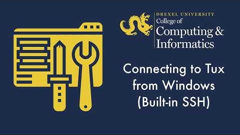 Connecting to Tux from Windows Using the Built-In SSH Client