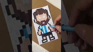 Dy 30 of décoration my wall messi pixel art.       Créative wall decor crains Antoine  Can□Make