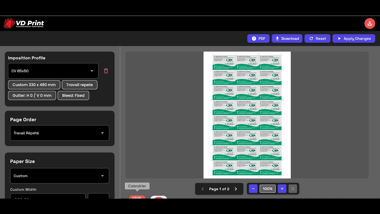 Business card imposition - YouTube