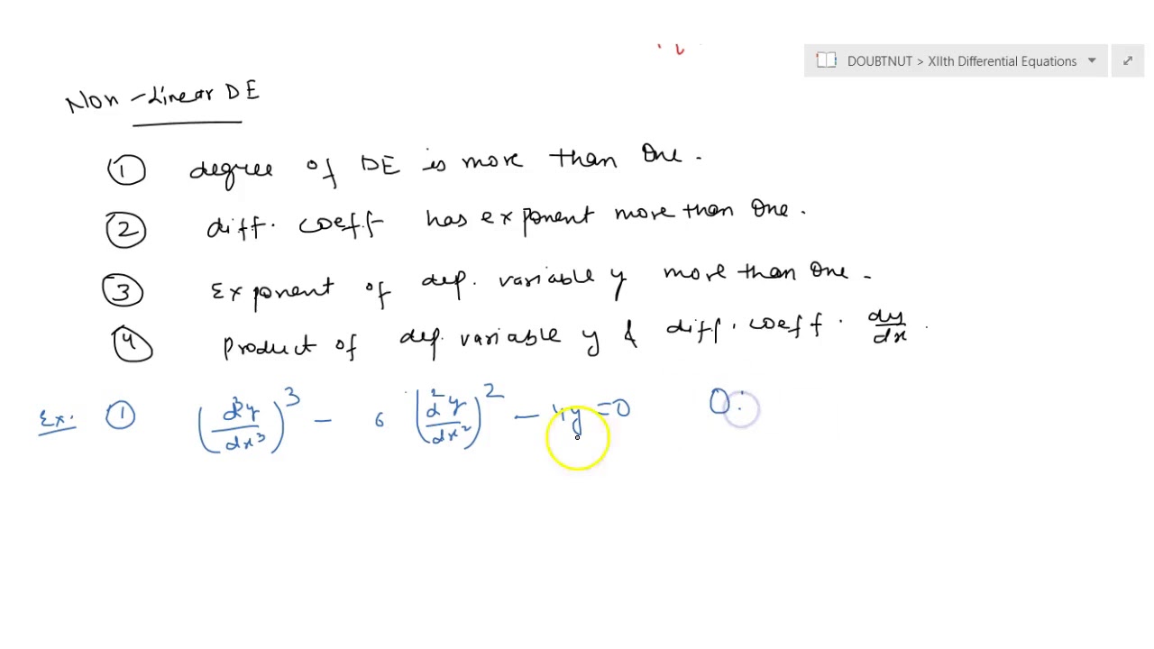 nonlinear difference equation example