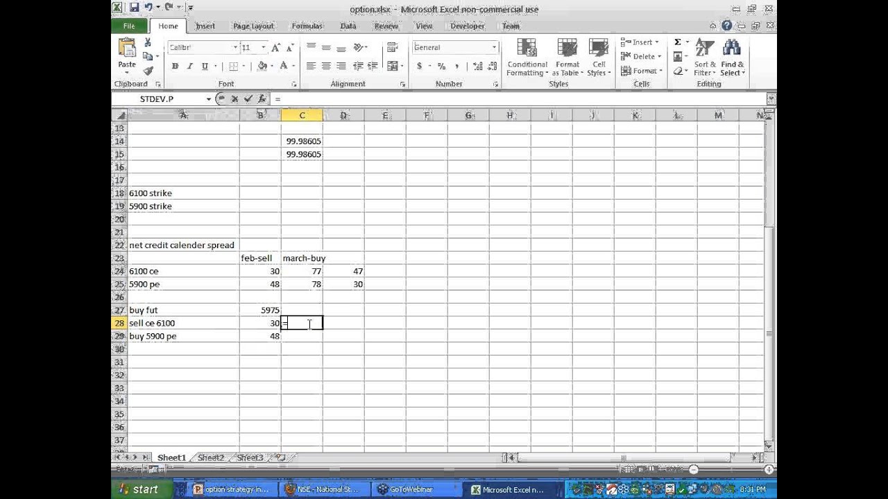 Option strategy for low volatile stock or index