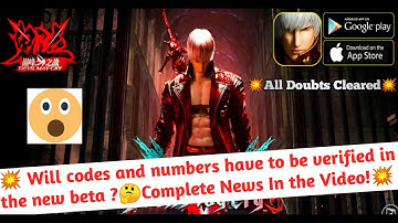 Devil May Cry Mobile Release Date,Devil May Cry Mobile Beta Download,DMC Mobile Activation Code💥