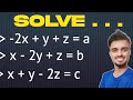 235/1000 | Show that Equation have no solution unless a+b+c=0, in Which case have Infinite solution