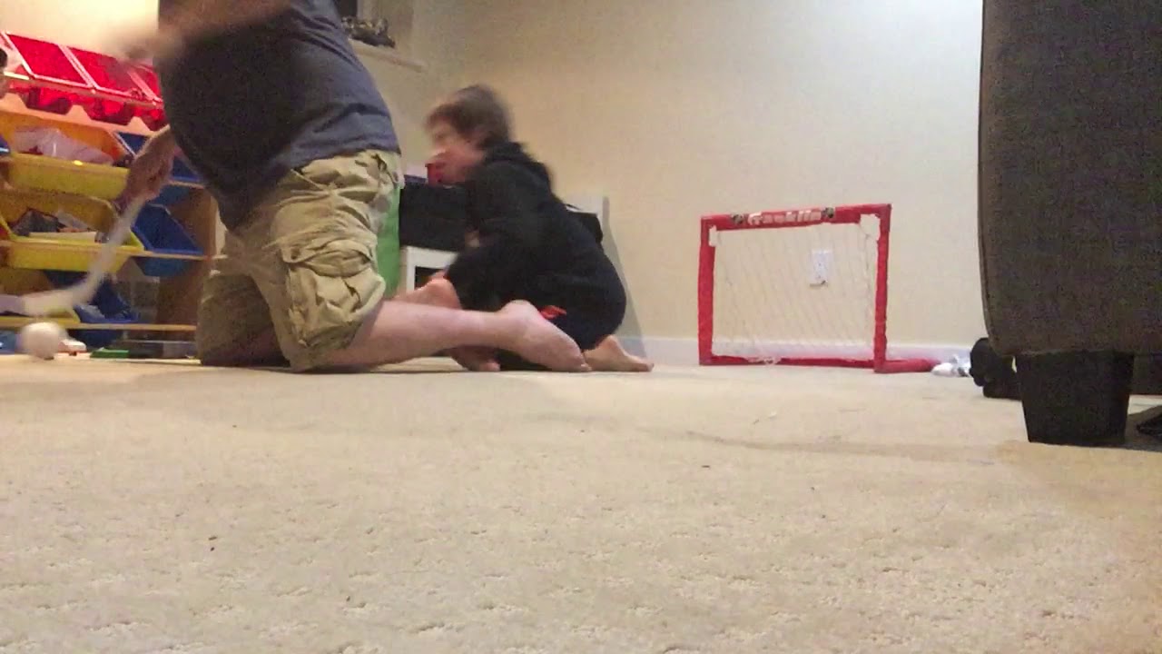 Knee hockey game 11 YouTube