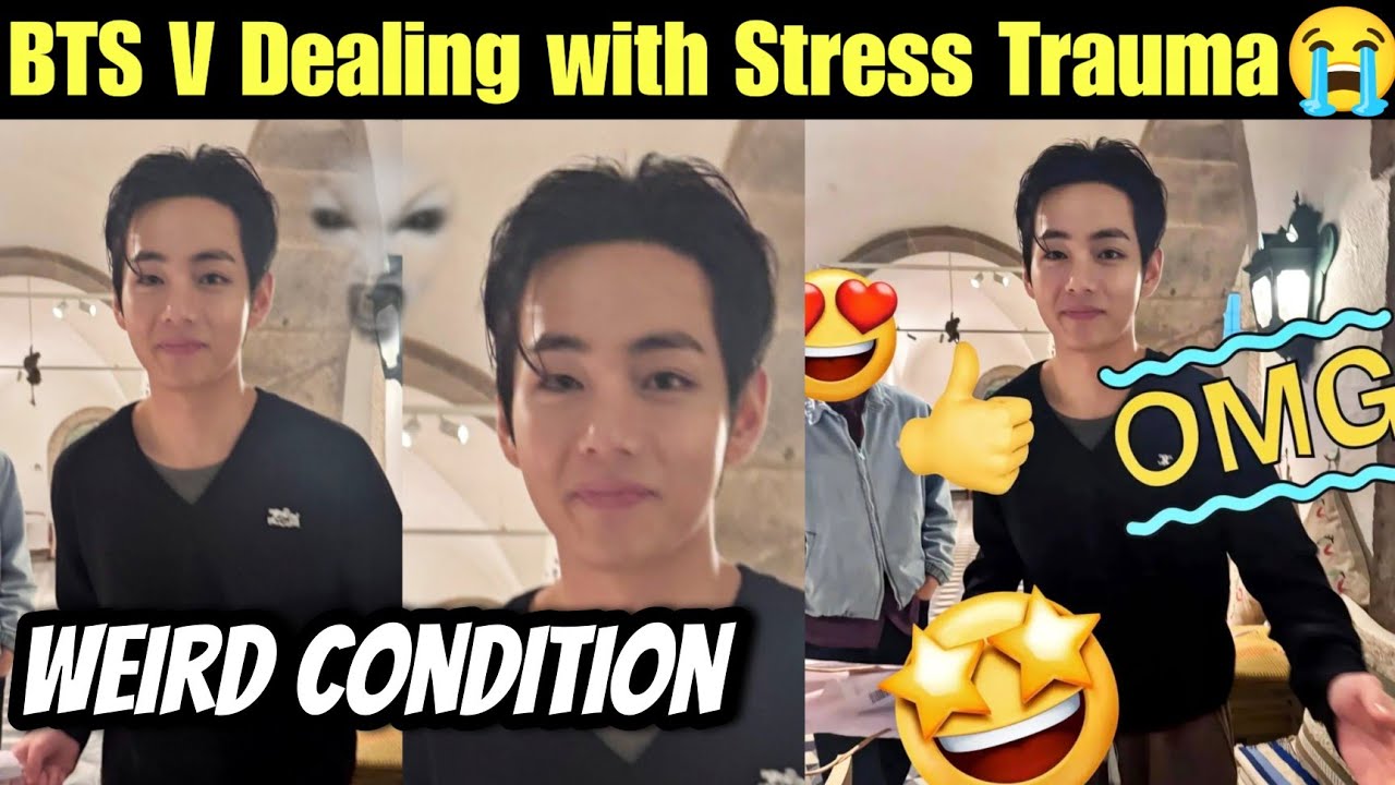 BTS V Dealing with Stress & Trauma 😭 Weird Condition 😞 BTS V Serious Health Condition 🤢 #bts #v #tae