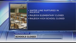 Raleigh schools closed for ruptured lines