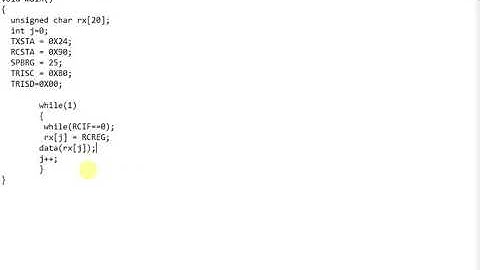 PIC Microcontroller - UART  receiver Program