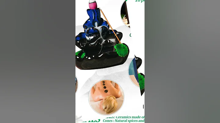 DK177 Waterfall Incense Holder Backflow Cone Ceramic Burner