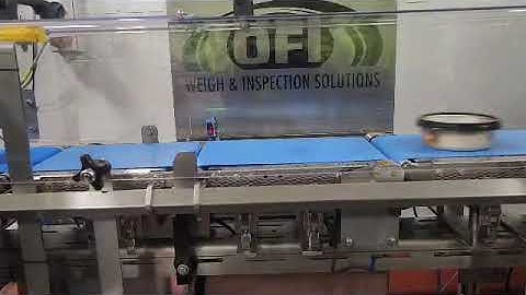 OFI C80 Checkweigher running at 220ppm for Dip tubs