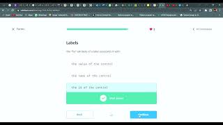 Forms |10.1 + 10.2| More HTML Elements |Web Development Fundamentals |SOLOLEARN Answers