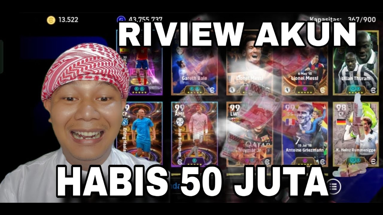 RIVIEW AKUN SULTAN ( DONATUR KONAMI ) #efootball