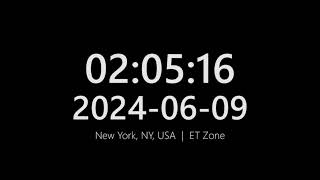 🔴New York Time Right Now LIVE 🇺🇸 | Digital Clock Showing Current Time in NYC | Eastern Time Zone(ET)