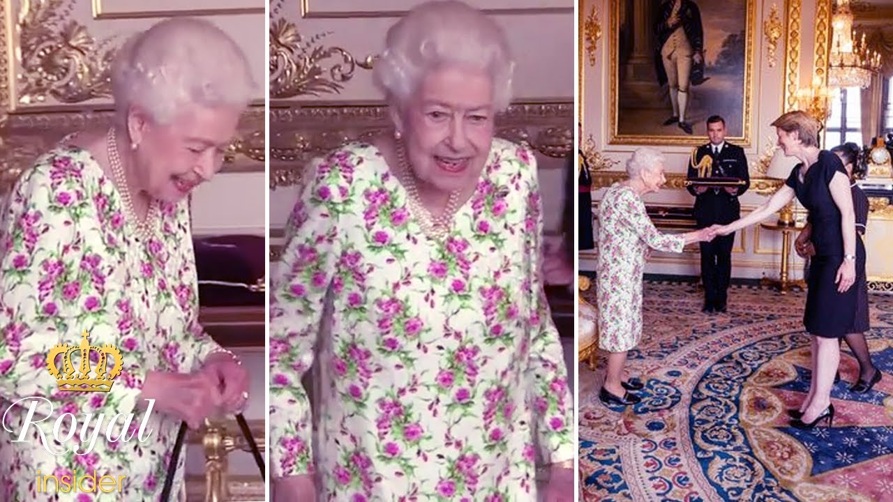 The Queen is incredibly vivacious as she personally presents George ...