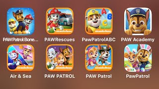 Paw Patrol: Bone Chase,Pups To The Rescue, Paw Patrol: Abc,Academy,Air + Sea Adventures,Rescue World