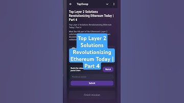 Top Layer 2 Solutions Revolutionizing Ethereum Today | Part 4 | Tapswap Video Code