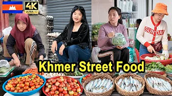 Local Market in Cambodia 🇰🇭  Fresh Seafood, Meat, and Traditional Khmer Ingredients