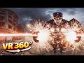 VR 360° Superhuman Floats with Energy Beam Attack POV 360 VR