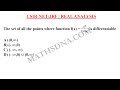 CSIR-NET/JRF | REAL ANALYSIS | DIFFERENTIABLITY &amp; CONTINUITY.