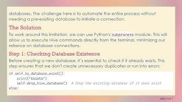 Creating a Hive Database with Python