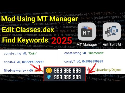 Mod Using MT Manager Vip || Edit Classes.dex || Find Keywords || 2025