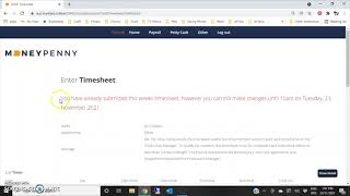 Editing Submitted Online Timesheet