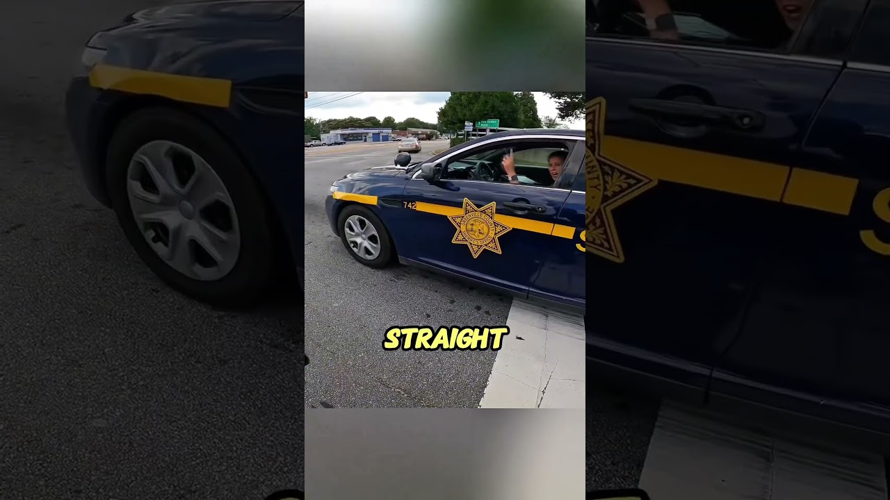 Biker Lane Splits Next to a Cop Then This Happens👀💀 Credit: @kawasakirrpilot