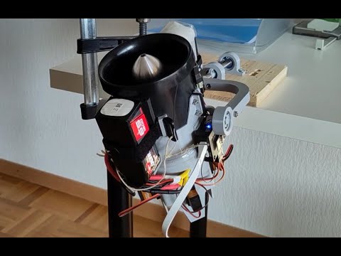 Thrust vectoring drone bench tests