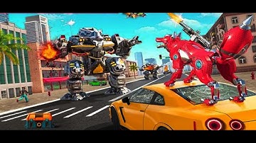 Wild Fox Transform Bike Robot Shooting: Robot Game- Android Gameplay