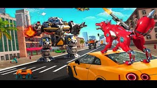 Wild Fox Transform Bike Robot Shooting: Robot Game- Android Gameplay screenshot 4