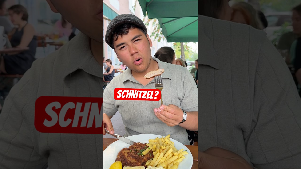 🥸 Schnitzel mit Senfpanade? Komische Schnitzelvariationen! #schnitzel #foodspots #wirtshaus #essen