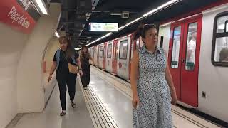 Metro Barcelona L1 Trayecto de Glories a Plaça de Sants en Serie 8069-8072
